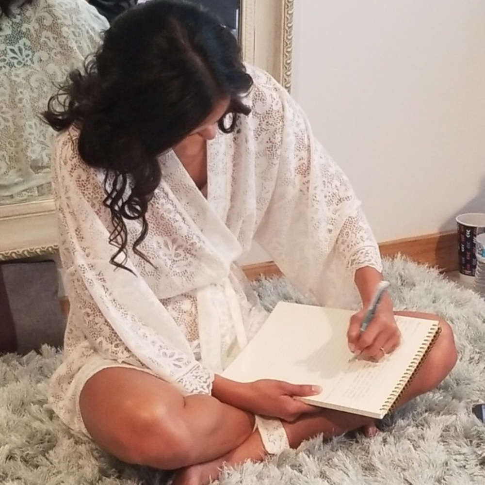 White Lace Bridal Robe